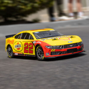 Losi 1/12 NASCAR RC Race Car Joey Logano No. 22 Shell 2025 Ford Mustang 2S AWD RTR Brushed On-Road (Battery & Charger Included)
